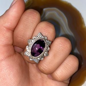Sterling silver amethyst ring size 8/2.5